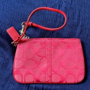 Red coach wristlet